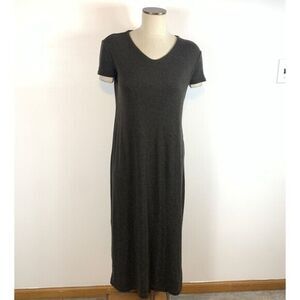 VTG American Eagle SZ Medium Minimalist Lagenlook Sweater Midi Dress Wool Blend